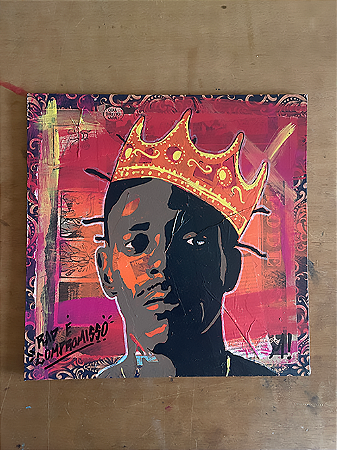 Sabotage the King, arte, pintura, colagem