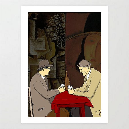Modigliani x Picasso - The Card Players