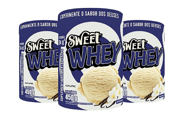 COMBO 3X SWEET WHEY ( 1,3KG TOTAL) - CANIBAL INC