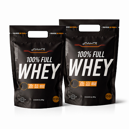 COMBO 2X 100% FULL WHEY 900G REFIL - FULLIFE NUTRITION