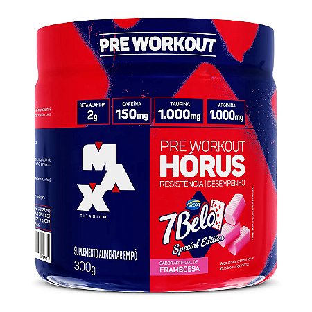 PRE TREINO HORUS 7 BELO 300G - MAX TITANIUM