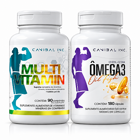 COMBO MULTI VITAMIN 90 TABS + OMEGA 3 180 CAPS - CANIBAL INC