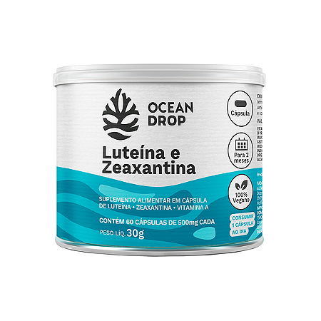 LUTEÍNA E ZEAXANTINA 500MG 60 CAPS - OCEAN DROP