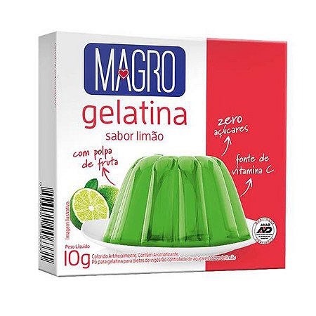 Gelatina Zero Açúcar sabor Limão Magro 10g