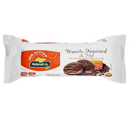 Biscoito Funcional de Mel e Chocolate Natural Life 140g