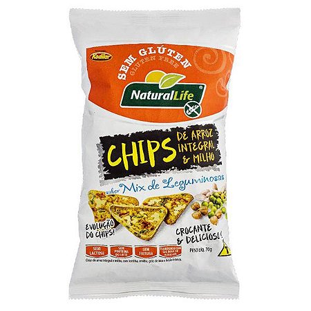 Chips de Arroz e Milho sabor Legumes 70g