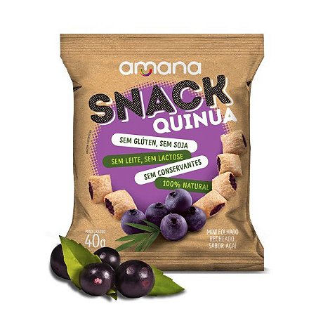Snack de Quinoa com Açaí Amana 40g