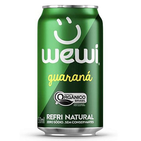 Refrigerante Orgânico Guaraná Wewi Lata 350ml