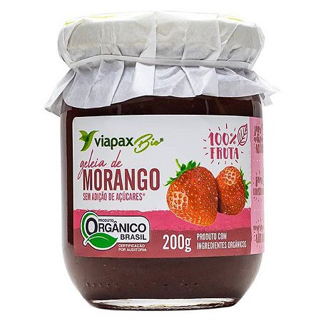 Geleia de Morango Orgânica Zero Viapax 200g