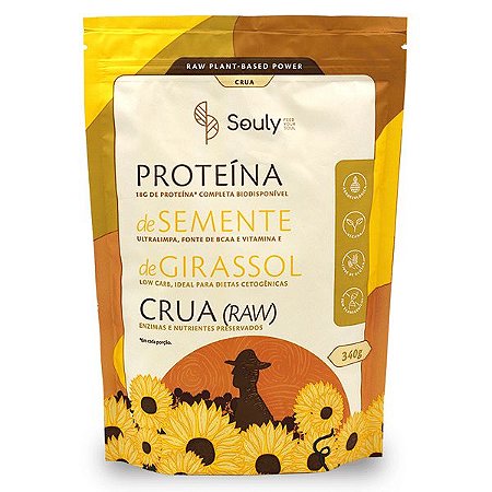 Proteína de Semente de Girassol Crua Souly 340g