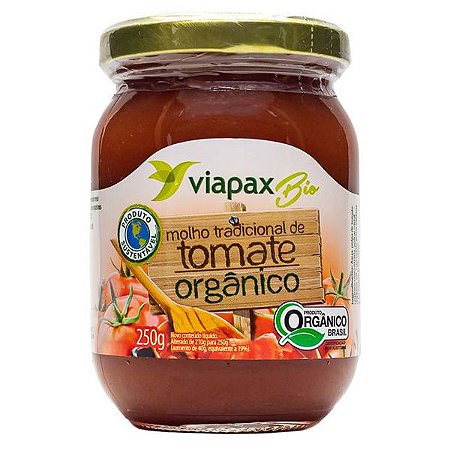 Molho de Tomate Tradicional Orgânico Viapax 250g