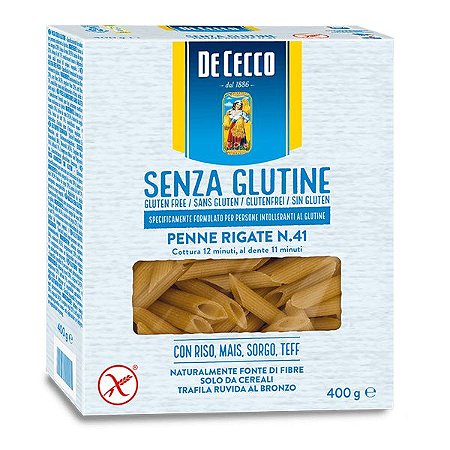 Massa Penne Rigate Sem Glúten De Cecco 400g