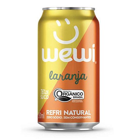 Refrigerante Orgânico Laranja Wewi Lata 350ml