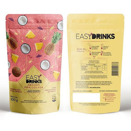 Base para Drink Piña Colada Sachê Easy Drinks 100g