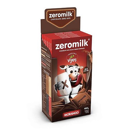 Chocolate Zeromilk Morango 80g Caixa 6 un