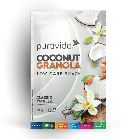Granola de Coco com Vanilla sachê Pura Vida 30g