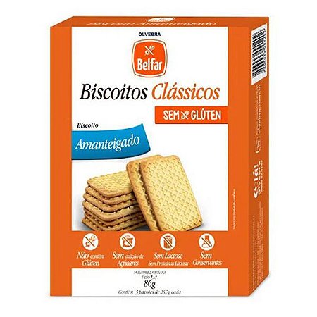 Biscoito Amanteigado Sem Glúten Belfar 86g