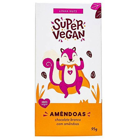 Chocolate Branco com Amêndoas Super Vegan 95g
