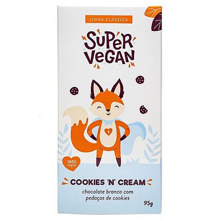 Chocolate Branco Cookies 'n' Cream Super Vegan 95g