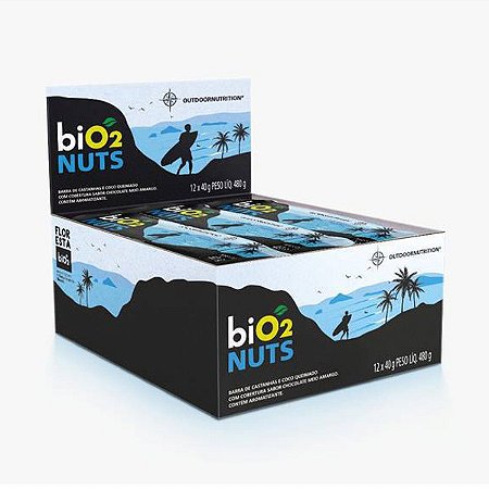 Barra Nuts Coco Queimado com Castanhas Bio2 Caixa 12 un
