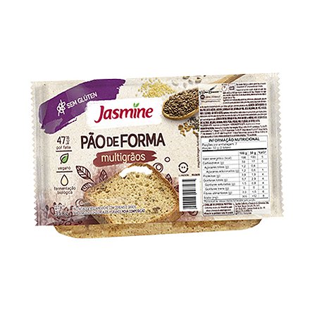 Pão de Forma Multigrãos Sem Glúten Jasmine 350g