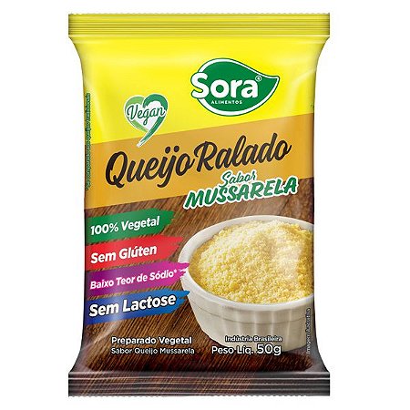 Queijo Ralado Vegetal Mussarela Sora 50g