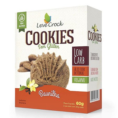 Cookies de Baunilha Low Carb Leve Crock 60g