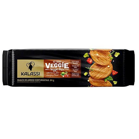 Biscoito de Arroz Veggie Mix Kalassi 84g VALIDADE 14/03/24