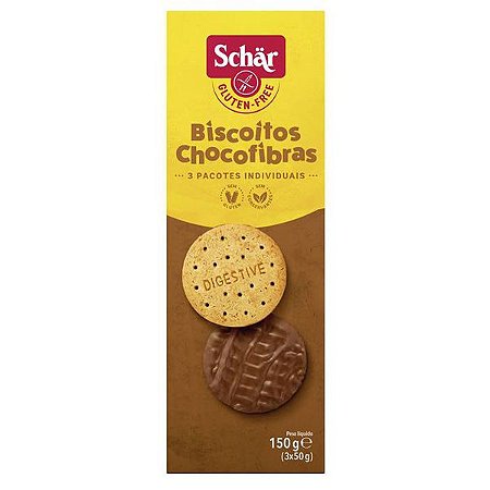 Biscoito Chocolate Digestive Choc Schar 150g