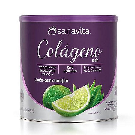 Colágeno Skin Limão e Clorofila Sanavita 300g