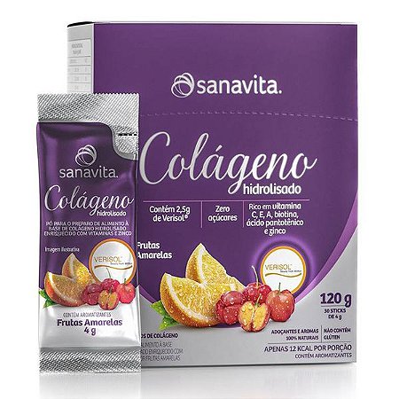 Colágeno Verisol Frutas Amarelas Sanavita 120g