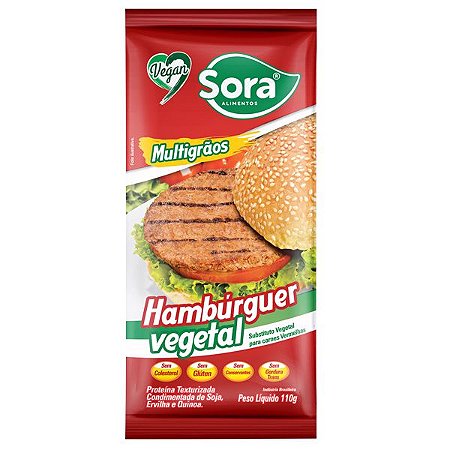 Hambúrgueres de Soja Carne Vermelha Sora 110g