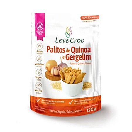 Palito Salgado Quinoa e Gergelim Leve Crock 120g