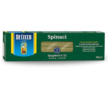 Massa Spaghetti Nº 12 com Espinafre De Cecco 500g