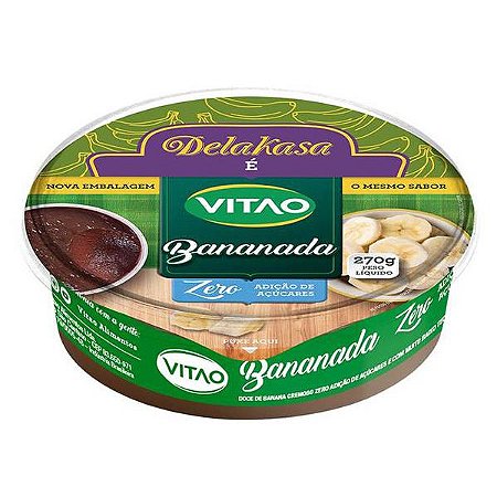 Bananada Zero Açúcar Pote Vitao 270g