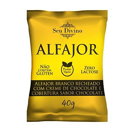 Alfajor Branco de Chocolate Sem Glúten Seu Divino 40g