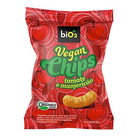 Snack Chips Vegano Tomate e Manjericão biO2 40g