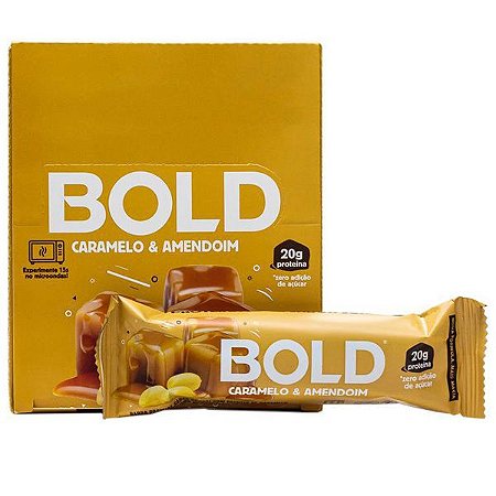 Barra de Proteína Caramelo e Amendoim Bold (Caixa 12 un)