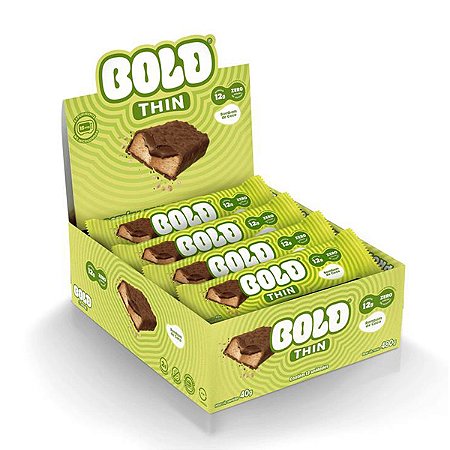Barra de Proteína Bombom de Coco Bold Thin Display 12x40g