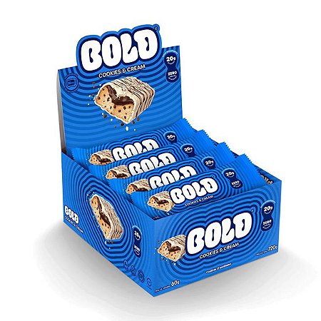 Barra de Proteína Cookies Cream Bold Display 12x60g