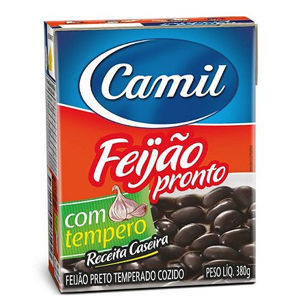 Feijão Preto Pronto Temperado Camil 380g