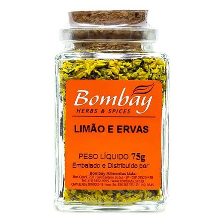 Tempero Limão e Ervas Bombay 75g