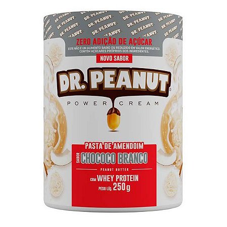 Pasta de Amendoim Chococo Branco Whey Dr. Peanut 250g