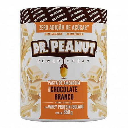 Pasta de Amendoim Chocolate Branco Whey Dr. Peanut 600g - Me Gusta Veg -  Sua loja Saudável na Internet