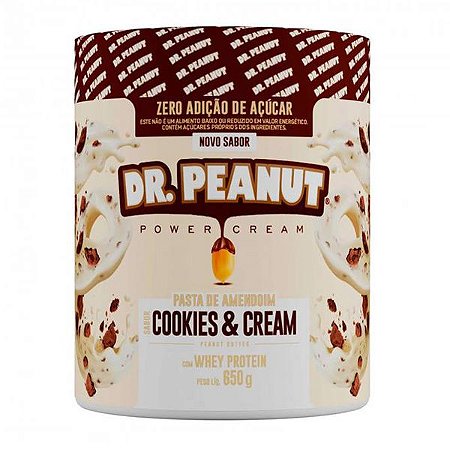 Pasta de Amendoim Cookies n Cream Whey Dr. Peanut 600g - Me Gusta Veg - Sua  loja Saudável na Internet