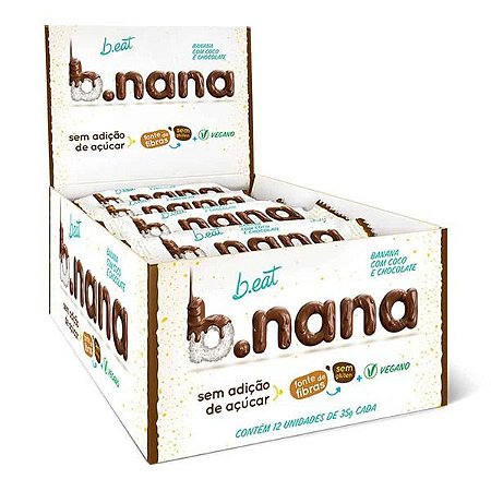 Banana com Coco e Chocolate B.nana B.eat caixa 12 Un
