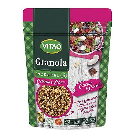 Granola Integral Cacau e Coco Vitao 250g