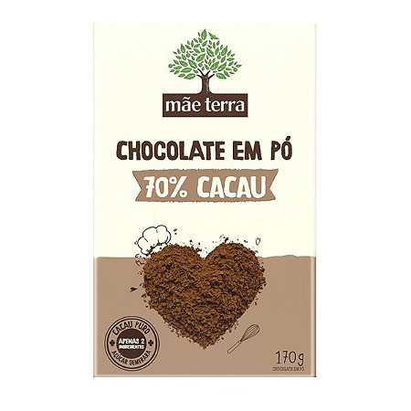 Chocolate em Pó 70% Cacau Mãe Terra 170g