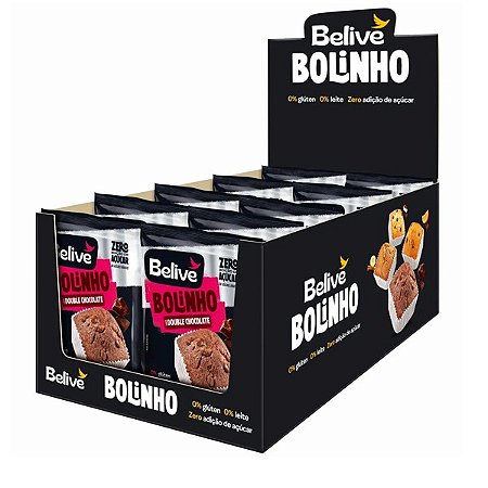 Bolinho Double Chocolate Zero Belive Caixa 10 un