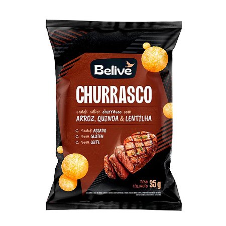 Snack sabor Churrasco Sem Glúten Belive 35g
